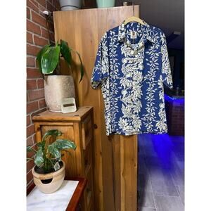 Tori Richard Honolulu Hawaiian Button Up Shirt Mens Short Sleeve Relaxed Fit SzM